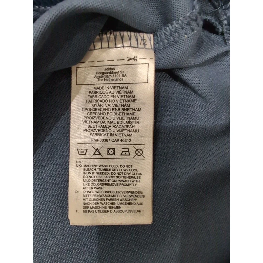 ADIDAS 3 BUTTON GOLF POLO LONG SLEEVE STRETCH PRIME GREEN MEN'S XL NAVY/GRAY